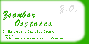 zsombor osztoics business card